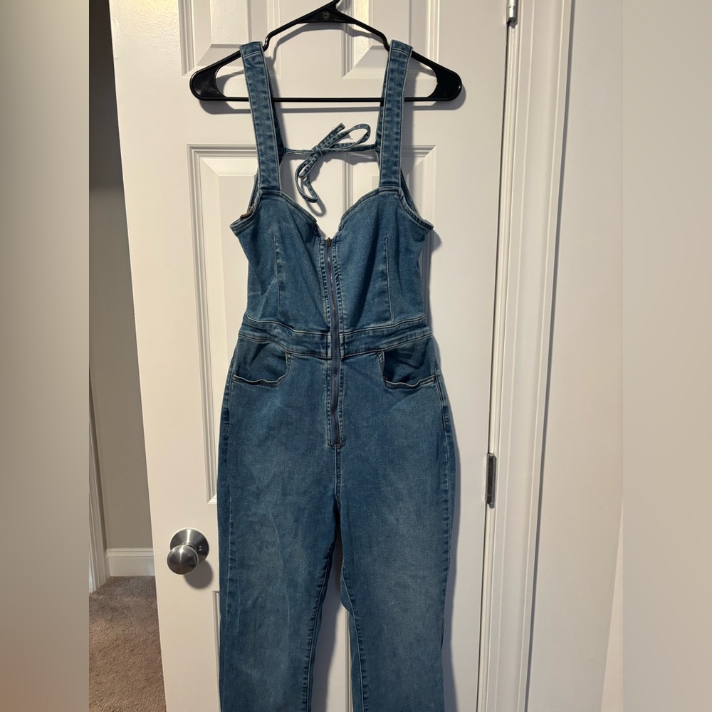 We The Free Classic Blue Denim Jumpsuit